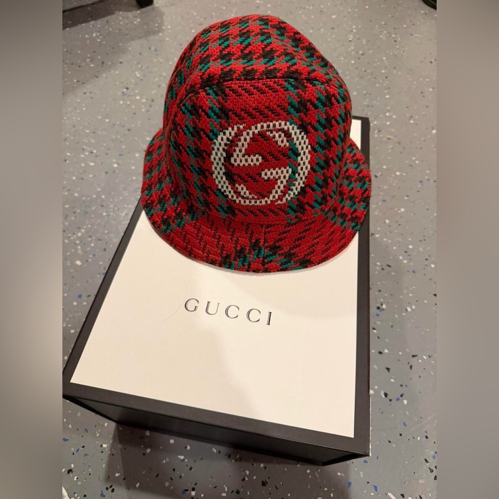 Gucci Tweed Wool Bucket Hat - Multicolor
